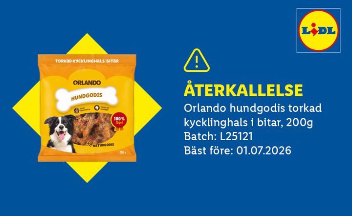 Det återkallade hundgodiset