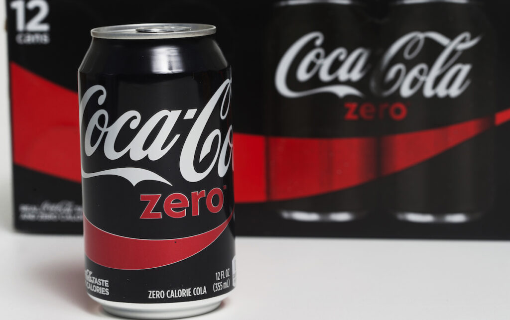 En burk Coca-Cola Zero.